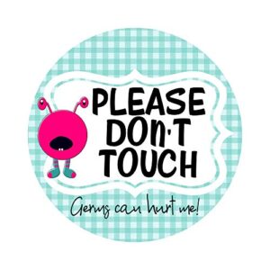 please don't touch - germ tag - stroller car seat - baby newborn preemie - baby shower gift