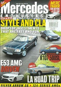 mercedes enthusias magazine, style and classic april, 2019 issue, 210