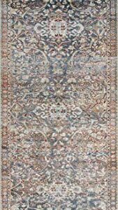 Chris Loves Julia x Loloi Jules Collection JUL-06 Denim / Spice 7'-6" x 9'-6" Area Rug