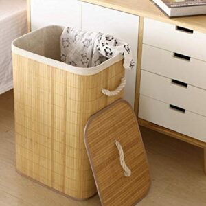 Leiio [Handmade]: This Hand-Woven Laundry Basket is Made of Natural Renewable Bamboo and is an Essential Item in Your Home. You Need a Laundry Basket to Organize Dirty Clothes and Keep Your Home Tidy