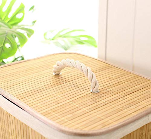 Leiio [Handmade]: This Hand-Woven Laundry Basket is Made of Natural Renewable Bamboo and is an Essential Item in Your Home. You Need a Laundry Basket to Organize Dirty Clothes and Keep Your Home Tidy