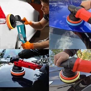 10pcs Polishing Buffing Pads Kit - 6 Inches Car Polishing Wheel for Drill, Car Foam Drill Buffer Sponge Pads Kit with M14 Drill Adapter for Car Care Polisher Boat Waxing Polishing Sealing Glaze