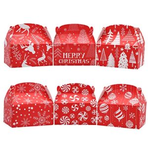 JOYIN 24 PCS 3D Christmas Treat Gift Wrap Boxes for Holiday Xmas Presents, Goodie Paper Boxes, Party Favor Supplies, Candy Treat Cardboard Cookie Wrapping Boxes