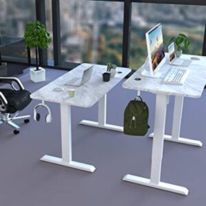 Win Up Time Electric Standing Desk- Adjustable Height Desk, Sit Stand Desk Frame & 48 x 24 Inches Table Top, Adjustable Desks for Home Office, Marbling Style