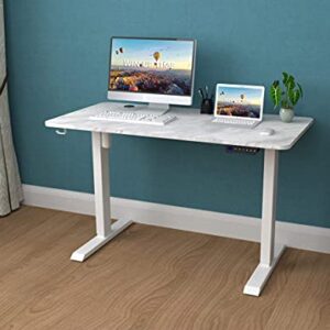 Win Up Time Electric Standing Desk- Adjustable Height Desk, Sit Stand Desk Frame & 48 x 24 Inches Table Top, Adjustable Desks for Home Office, Marbling Style