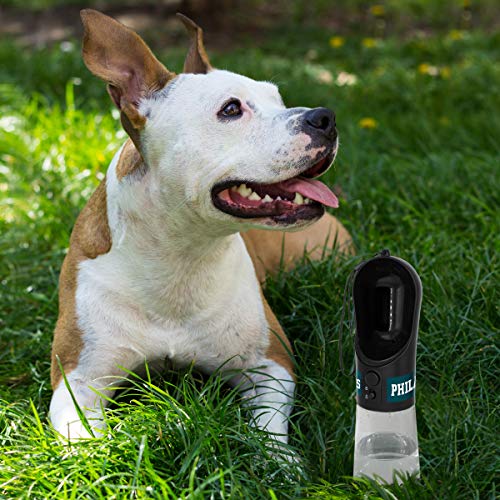 Pets First Dog Water Bottle. NFL Philadelphia Eagles PET Water Bottle. Best Cat Water Bottle. Water Fountain Dispenser for Dogs & Cats, Black, 13.5oz (PHL-3344)