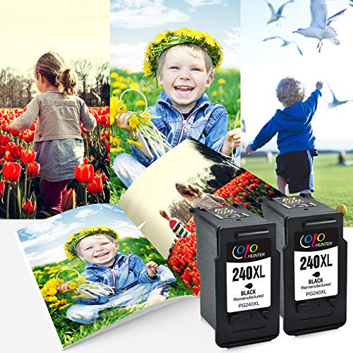 Colohunter Remanufactured Ink Cartridge Replacement for Canon PG-240XL 240 XL for Pixma MG3620 TS5120 MG2120 MG3520 MX452 MX512 MX532 MX472 High Capacity Ink (2 Black, 2-Pack)