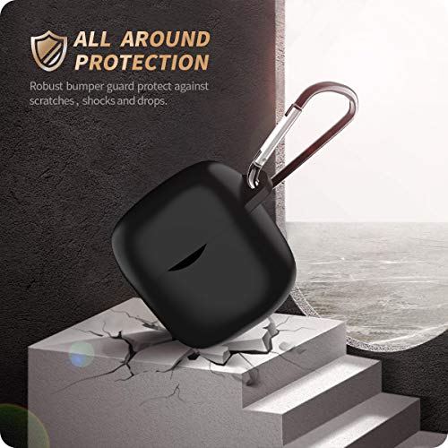 TOLUOHU for JBL Tune 225TWS/220TWS Case Cover,Carry/Shockproof/Waterproof Silicone Protect Skin Case Cover for JBL Tune 225TWS/220TWS Wireless Earbuds Accessories with Keychain