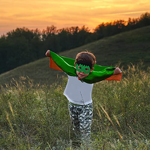 Dajiahao Superhero Capes for Kids 4-10 Year Double Side Superhero Costume Cosplay Dress Up Cape for Boy Birthday Party Gifts