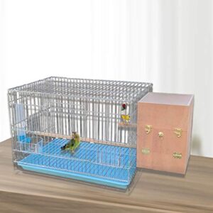 Tfwadmx Bird Wood Breeding Box Lovebirds Nesting Station House Aviary Cage Clear View Window for Parakeet Cockatiel Peony Finch Conure Budgie Parrots Tits Finches and Other Wild Birds