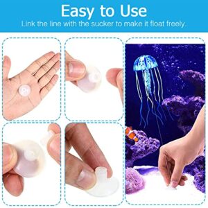 Glowing Aquarium Ornaments Silicone Fish Tank Decor Artificial Sea Anemones Decorations Including Coral Jellyfish Sea Horse, Christmas Tree Sillicon Ornament Decoration for Aquarium Fish Tank