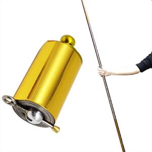 nvyue magic pocket staff for professional magician stage portable,pocket arts staff magic tricks accessories (110cm gold-silver)