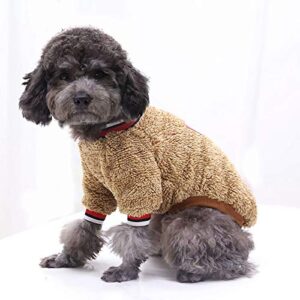 Pet Doggy Plush Warm Clothing Little Dog Cat Autumn Winter Clothes Lovely Warm Winter Puppy Costume Cashmere Doggy Kitten Coat.