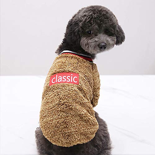 Pet Doggy Plush Warm Clothing Little Dog Cat Autumn Winter Clothes Lovely Warm Winter Puppy Costume Cashmere Doggy Kitten Coat.