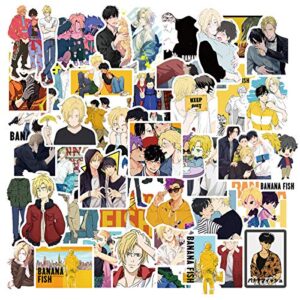 50pcs anime banana fish stickers for car laptop pvc backpack water bottle pad bicycle waterproof decal sticker kids toy /banana fish