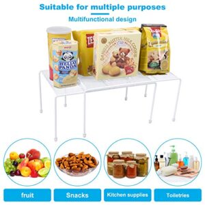 yaenoei Expandable Stackable Kitchen Cabinet and Counter Shelf Organizer,Kitchen Shelves, Cabinet Organization,White