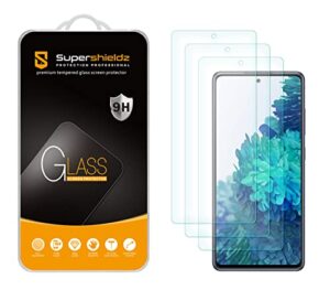 supershieldz (3 pack) designed for samsung galaxy s20 fe 5g / galaxy s20 fe 5g uw [not fit for galaxy s20] tempered glass screen protector, 0.33mm, anti scratch, bubble free