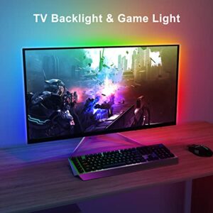 sylvwin TV Led Backlight,6.56ft Led Light Strip for 30-50in TV,RGB USB LED Lights with Remote & 16 Color Changing Lighting for HDTV,Gaming Room Decor