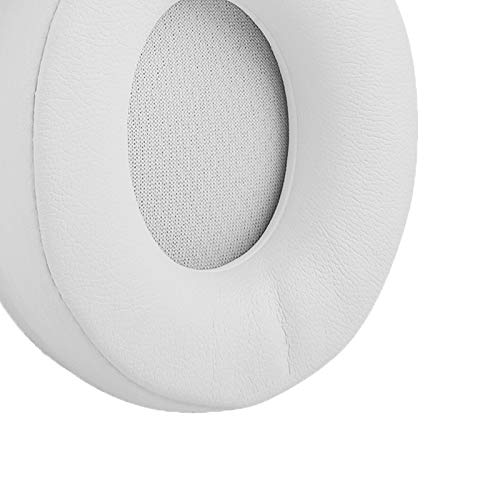Geekria QuickFit Replacement Ear Pads for Beats Solo Pro (A1881) Headphones Ear Cushions, Headset Earpads, Ear Cups Cover Repair Parts (Ivory)