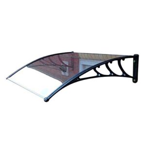 liangliang awning rain door canopy, thickened aluminum alloy has strong bearing capacity, the bulletin board of campus community windows (black bracket transparent endurance board)