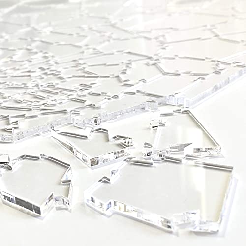 Broken Glass Puzzle - Clear Puzzle - Unique Clearly Impossible Puzzle - Difficult and Fun! - 161 Pieces 10 x 10''