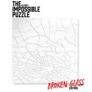 Broken Glass Puzzle - Clear Puzzle - Unique Clearly Impossible Puzzle - Difficult and Fun! - 161 Pieces 10 x 10''