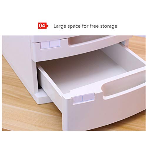 A4 Filing Pedestal Cabinet with 3 Drawer Lockable File Cabinet Desktop with Lock 3-Layer Drawer File Box Stationery Organizer Data Office Storage Box 29.5×39.4×22cm (Color : Blue)