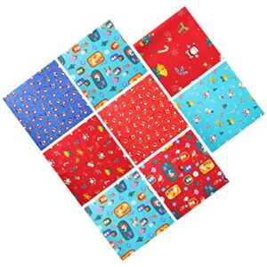 exceart fabric fabric christmas fabric 8pcs xmas cotton clothes hand diy bundles patchworks quilted quilting