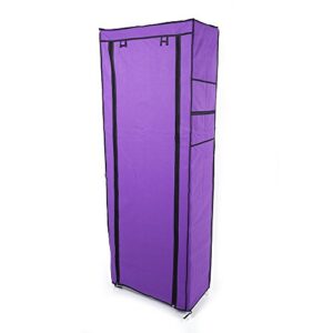 Kcelarec 10 Tiers Shoe Rack Shoe Storage Organizer Cabinet Tower with Dustproof Cover Closet Shoe Cabinet Tower (Purple)
