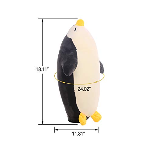 DENTRUN Penguin Stuffed Animals Bulk, Cute Penguin Plush Doll Play Toys for Kids Girls Boys Adults Birthday Xmas Present, Adorable Soft Plushies and Gifts, 12.20/18.11/22.44/25.98 Inchs, Blue, Black