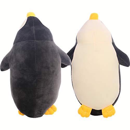 DENTRUN Penguin Stuffed Animals Bulk, Cute Penguin Plush Doll Play Toys for Kids Girls Boys Adults Birthday Xmas Present, Adorable Soft Plushies and Gifts, 12.20/18.11/22.44/25.98 Inchs, Blue, Black