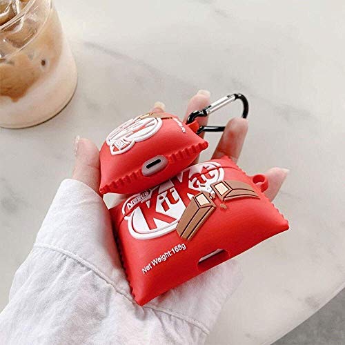 Case for AirPods Pro, AirPods Pro Cover for Girls Teens Kids, 3D Cute Fun Fashion Design Skin, Full Protective Shockproof Accessories Keychain for AirPods Pro Cases (Nestle Kitkat)