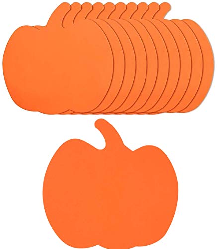 4E's Novelty Foam Pumpkin Shapes Craft (12 Pack) Halloween Crafts for Kids, Large 8" Cutouts - Fall Crafts for Kids Toddlers Classroom Supplies Halloween Activities for Kids Party Ages 2-4 3-5 4-8