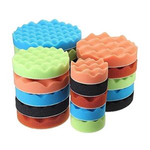 jinchao-polishing pads, 8pcs/set sponge polishing waxing buffing pads kit, 3" 4" 5" 6" 7" for car polisher buffer drill adapter wheel brush,polishing (color : 7inch)