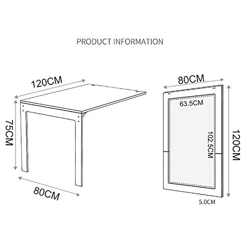 Wall Mounted Table, Fold Out Convertible Desk with A Chalkboard, Multi-Function Computer Writing Floating Desk, for Study, Bedroom or Balcony