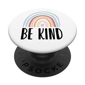 be kind spread kindness inspirational rainbow boho popsockets grip and stand for phones and tablets