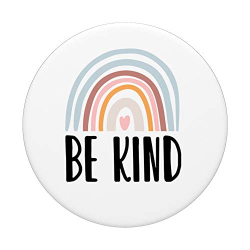 Be Kind Spread Kindness Inspirational Rainbow Boho PopSockets Grip and Stand for Phones and Tablets