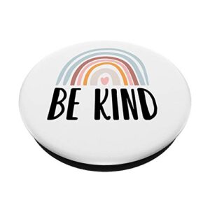 Be Kind Spread Kindness Inspirational Rainbow Boho PopSockets Grip and Stand for Phones and Tablets