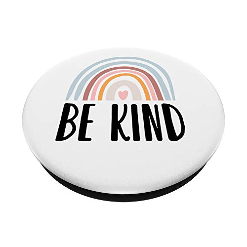 Be Kind Spread Kindness Inspirational Rainbow Boho PopSockets Grip and Stand for Phones and Tablets