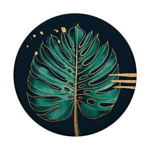 Tropical Green Palm Leaves Monstera Botanical Plants Leaf PopSockets Grip and Stand for Phones and Tablets