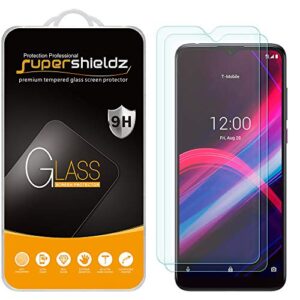 (2 pack) supershieldz designed for t-mobile (revvl 4 plus) tempered glass screen protector, anti scratch, bubble free