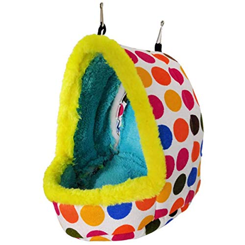 YITAQI Parrot Nest Pet Bird Nest,Warm Winter Hanging Sleeping Bag Cave Hut Parrot Toy Bird Bed Tent Hammock(M)