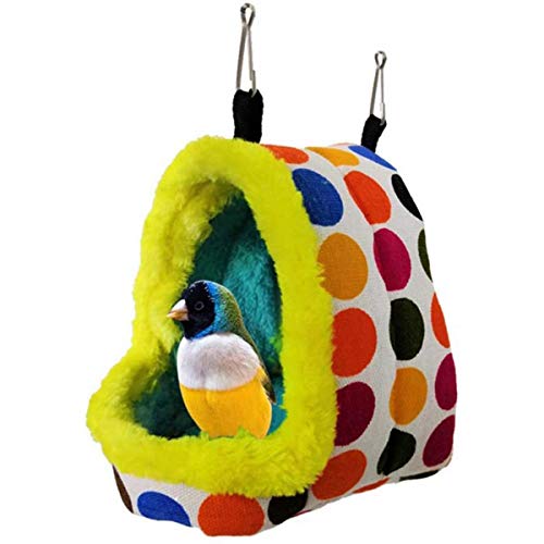 YITAQI Parrot Nest Pet Bird Nest,Warm Winter Hanging Sleeping Bag Cave Hut Parrot Toy Bird Bed Tent Hammock(M)