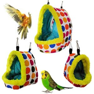 YITAQI Parrot Nest Pet Bird Nest,Warm Winter Hanging Sleeping Bag Cave Hut Parrot Toy Bird Bed Tent Hammock(M)