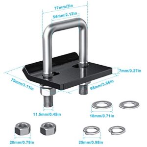 BOYISEN Hitch Tightener Anti-Rattle Hitch Stabilizer - Heavy Duty 304 Stainless Steel Hitch Clamp for 1.25 and 2 inch Hitches Reduce Shaking from Hitch Tray Bike Rack Trailer Ball Mount, Rust Free