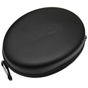 baseman universal headphone case bag - portable, hard eva shell storage travel carrying case bag for over-ear and on-ear headphones - black