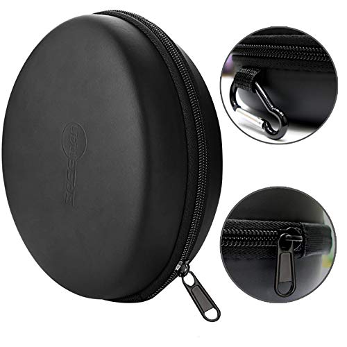 BASEMAN Universal Headphone Case Bag - Portable, Hard EVA Shell Storage Travel Carrying Case Bag for Over-Ear and On-Ear Headphones - Black