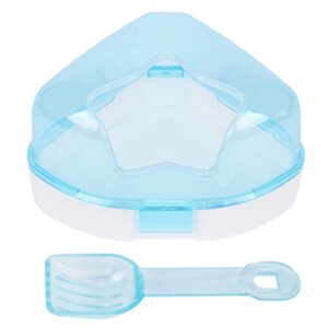 scicalife pet hamster sand bathroom, hamster sand bath container, large in blue plastic sand bath container with scoop hamster sandbox for hamster small pet