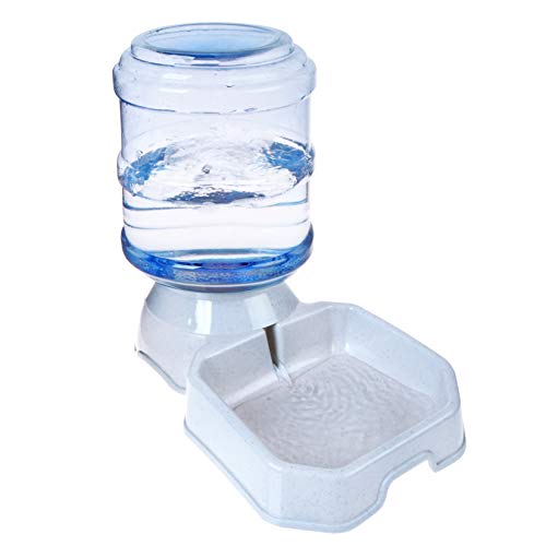 Pet Water Dispenser Station - 1 Gal Replenish Pet Waterer for Dog Cat Animal Automatic Gravity Water Drinking Fountain Bottle Bowl Dish Stand