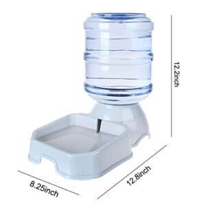 Pet Water Dispenser Station - 1 Gal Replenish Pet Waterer for Dog Cat Animal Automatic Gravity Water Drinking Fountain Bottle Bowl Dish Stand